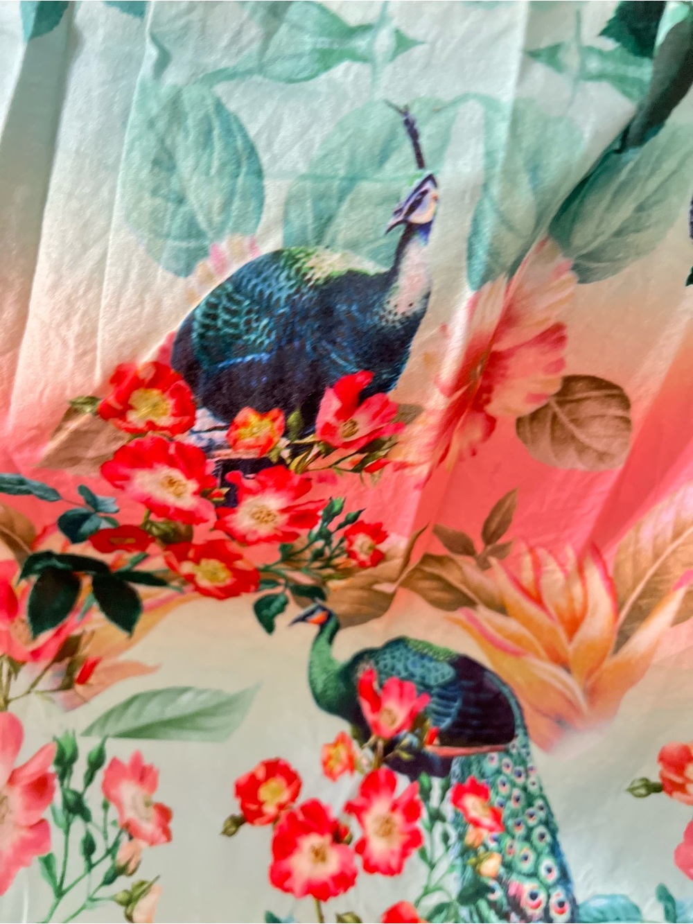 Hell Bunny Vixen Peacock Pastel Swing Dress Pin up Poster Girl Off-Shoulder - Picture 5 of 14